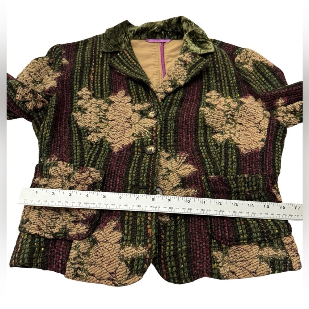 Vintage Etro Fall 2004 Runway Wool Brocade Blazer IT 46 US 10 - Picture 9 of 14